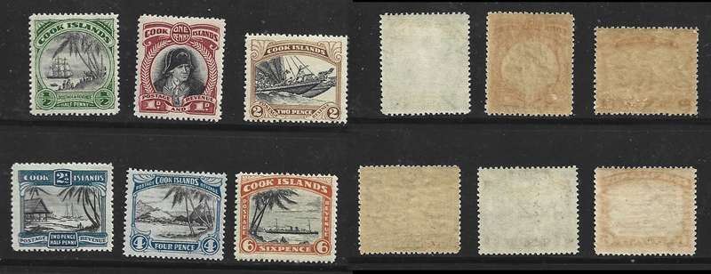 Cook Islands GVR 1933-6, 1/2d - 6d, MH *