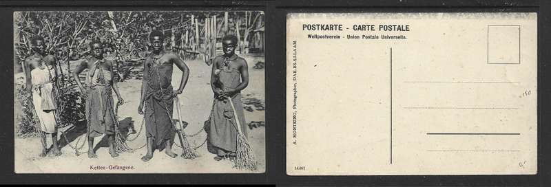 German East Africa, chained prisoners, unused