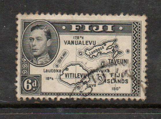 Fiji, GVIR, 1942, 6d, Die II, perf 12 good used