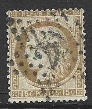France, 1873, Ceres, 15 cents, thick figures, used