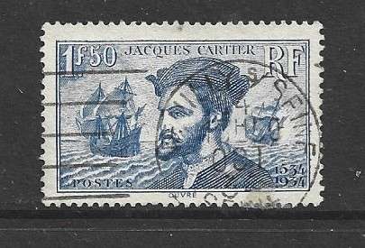 France, 1935, 400th anniversay of Cartier discovery of Canada, 1f50, used
