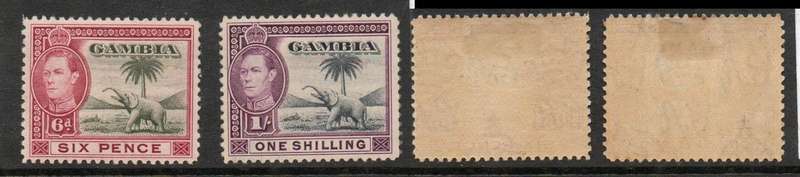 Gambia, GVIR, 1938, 6d, 1s, MH *