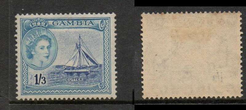 Gambia, EIIR 1956 1s3d   ultramarine & light blue MH *