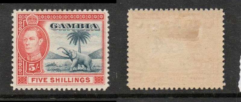 Gambia, GVIR, 1938, 5/-   MH *