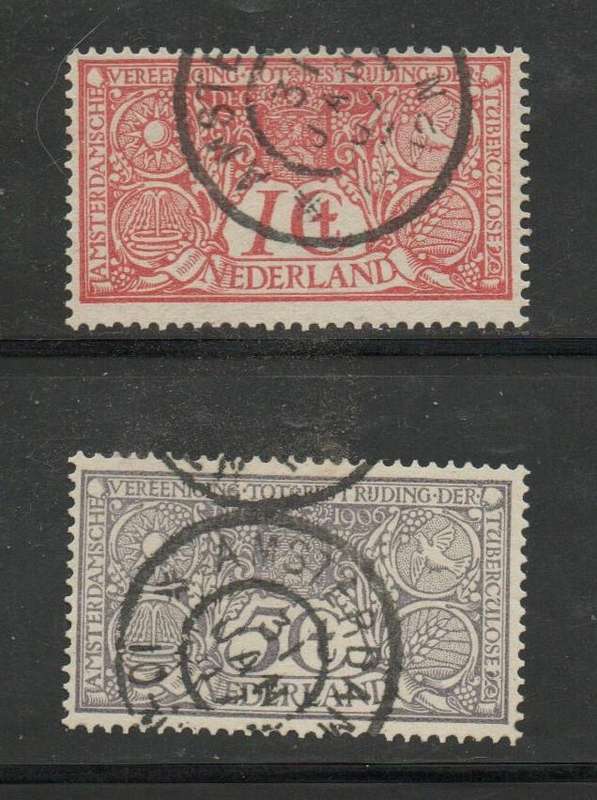 Netherlands, 1906, Anti- TB, 1c, 5c, used