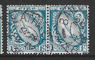 Ireland Eire, 1923, 1/-, pair, used
