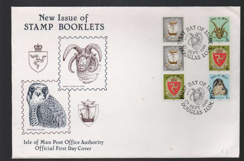 Isle of Man, new Issue of Booklets, First Day DOUGLAS 20 SEPT 1980 special c.d.s.