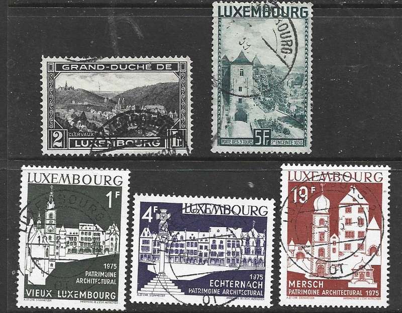 Luxembourg, 1975, Architectural Heritage Year (+2 earlier) used
