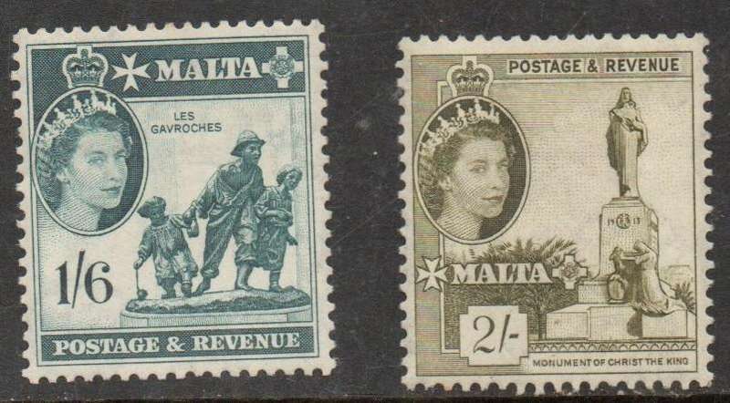 Malta, EIIR, 1956, 1s6d, 2/-, MH *