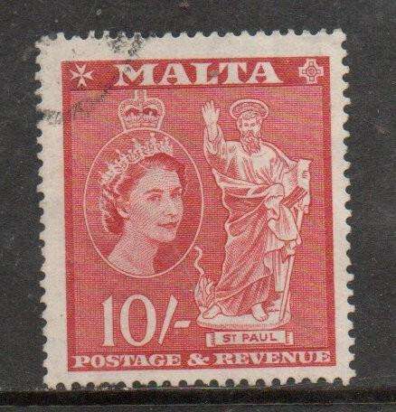 Malta, EIIR, 1956, 10/-, good used