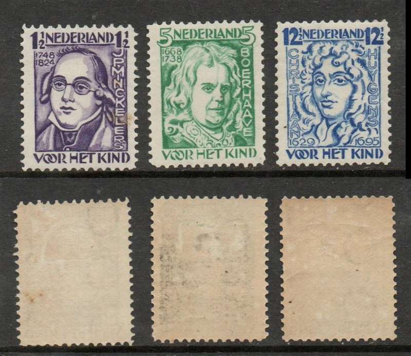 Netherlands, 1928, Child Welfare, 1 1/2c, 5c, 12 1/2c (set ex 7 1/2c), MH *