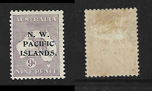 Australia, N W Pacific Islands, 1915, 9d, setting b (small head on 1st s of Islands MH *