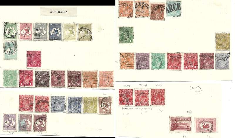 Australia,  40 x GVR heads & roos, used,SG 2015 c.v. +/- £300