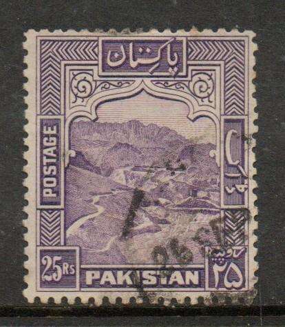 Pakistan, 1945, 25 Rupees, perf 12,  c.d.s. used