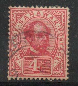 Sarawak, 1899, 4 cents, rose-carmine, c.d.s used