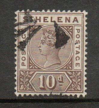 Saint Helena, VRI, 1896, 10d,  used, badly thinned