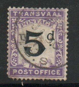 South Africa  Transvaal 1907, 5d postage due, used