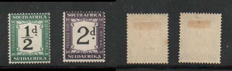 South Africa 1927 - 8, 1/2d, 2d postage due,  MH *