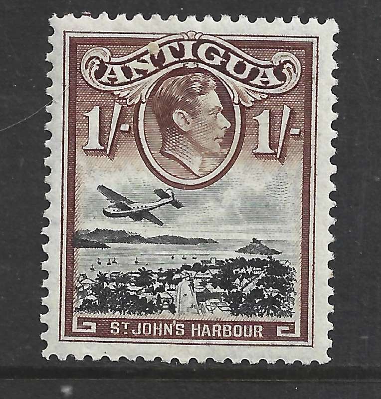 Antigua, GVIR, 1935 1/ black & red-brown MH *
