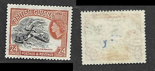 British Guiana, EIIR,1954 or 1956 (shade) 24c, MH *