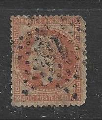 France, 1868, Napoleon III, 40 cents orange., used