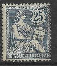 France, 1902, 25cents, blue, MH *