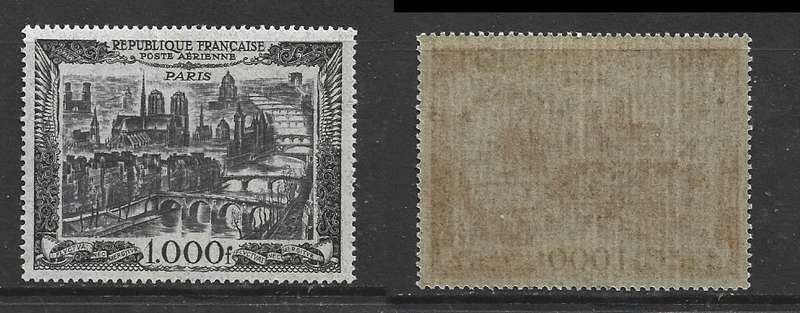 France, 1950, Air, 1000F, Paris, MNH **