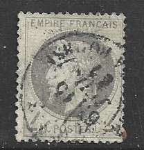 France 1867, Napoleon III, 6 cents, used