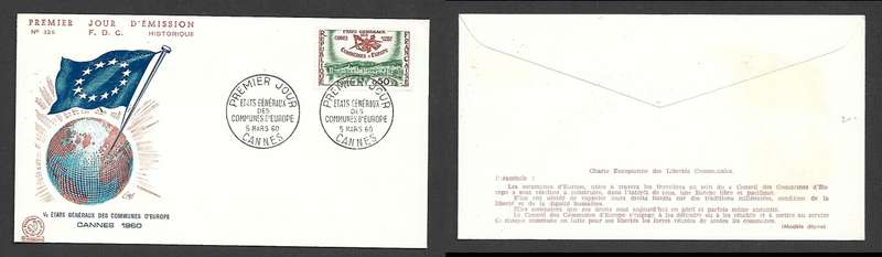 France, 1960, assembly of European communes, FDC