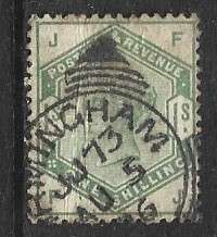Great Britain, VRI, 1883, 1 shilling, dull green, sq.c.d.s.