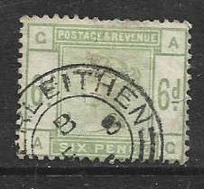 Great Britain, VRI, 1883, 6d, dull green,  c.d.s. used