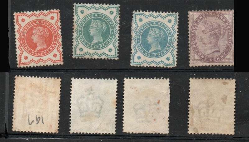 Great Britain, VRI, 1/2d , 1d, unused 2 x 1/2d no gum