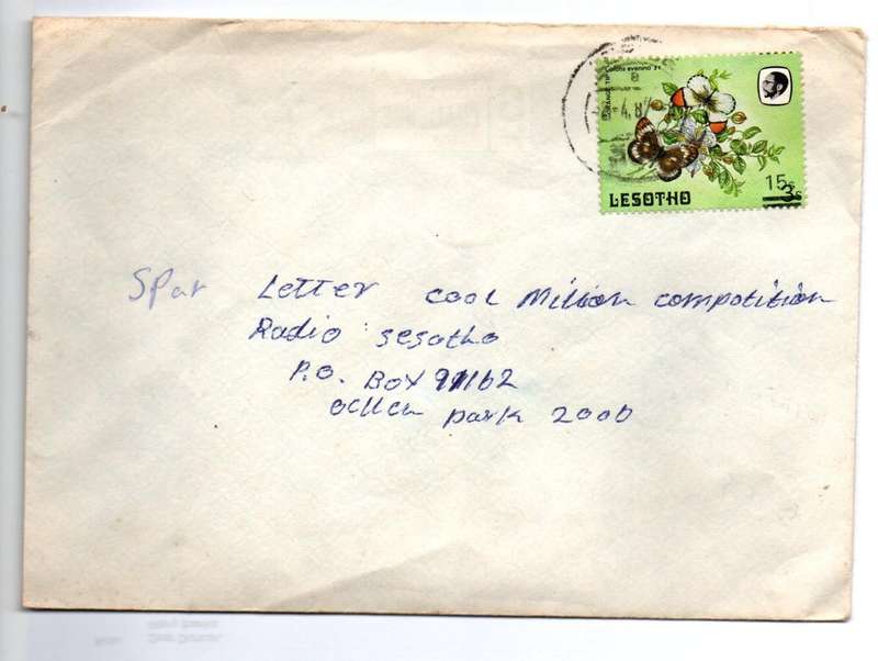 Lesotho, 15s opt on 3s, cover LERIBE -2.4.87 cds > radio sesotho