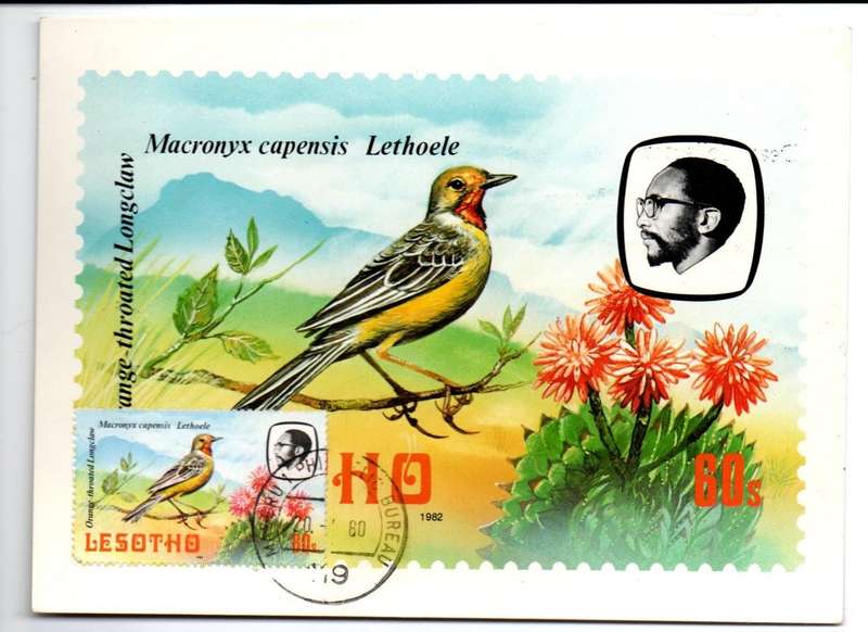 Lesotho, Christmas Greetings card from MASERU PHILATELIC BUREAU 20 I 80 cds, unaddressed