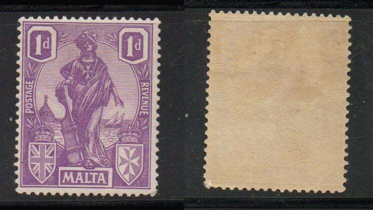 Malta, 1922, 1d, bright violet. MH *