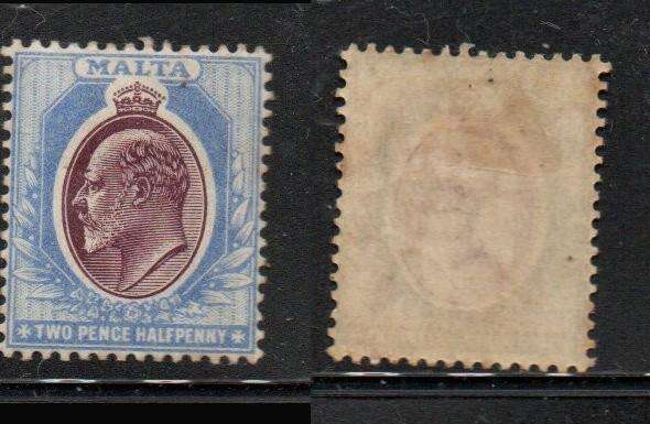 Malta, 1903, 2 1/2d, maroon & blue, MH *,