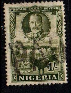 Nigeria, GVR, 1936, 1/ used, part PAQ(UEBOT) boxed cancellation