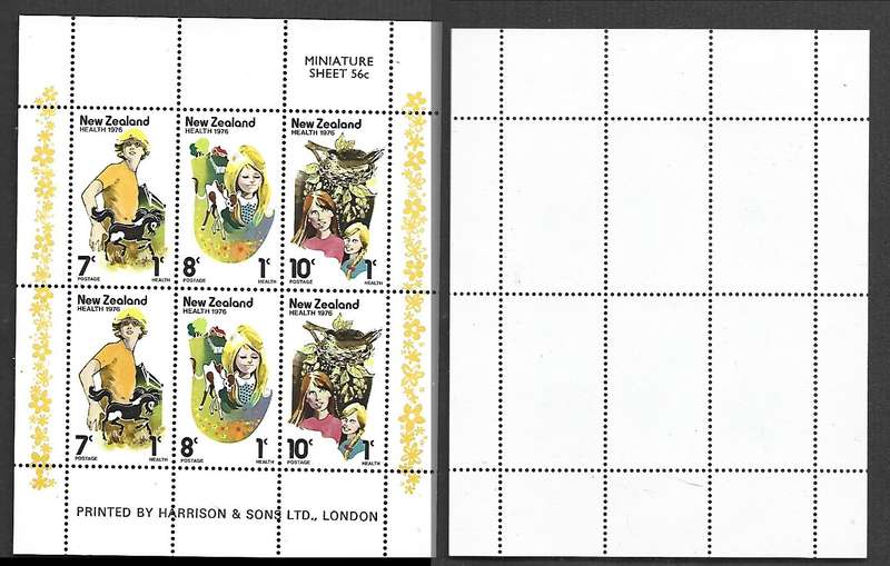 New Zealand, Health, 1976, 50c +6c miniature sheet, MNH **