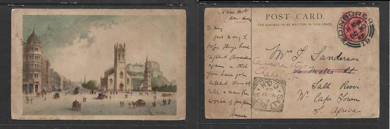 Princes St, 1d, EDINBURGH OC 30 03 c.d.s. >SALT RIVER C.G.H.NO 17 03 arrival squared c.d.s.