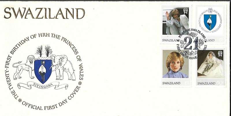Swaziland, 19827, FDC, 21 st Birthday of Diana, Princess of Wales.