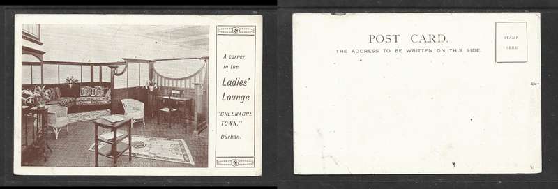 A corner in the Ladies Lounge, "GREEN ACRE TOWN", Durban. Unused