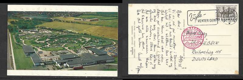 Legoland, Billund, Denmark Aerial View, used VEULA 29 7 75 > Germany.