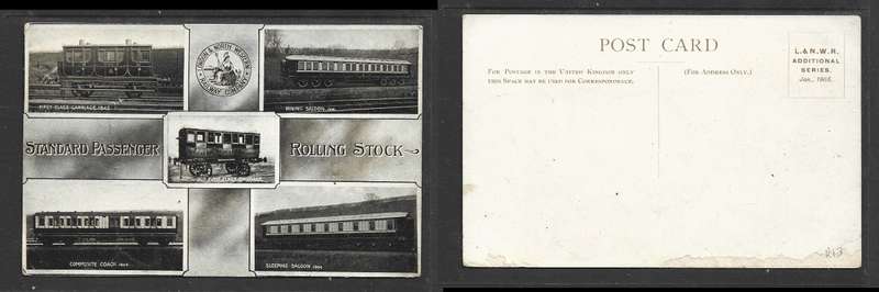 London & North Western Railway Co. Standard Passenger Rolling Stock, post card, unused
