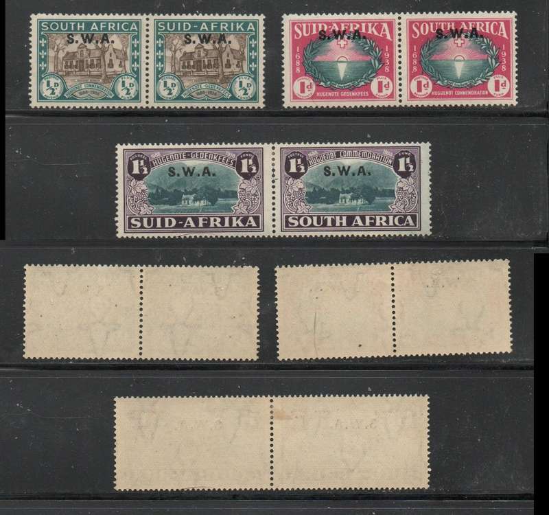 South West Africa 1939 Huguenot Commemoration of S.Africa opt S.W.A
