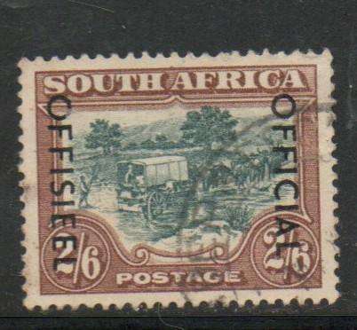 South Africa, 1950, 2s6d green & brown, OFFICIAL OFFISEEL, single stamp, used