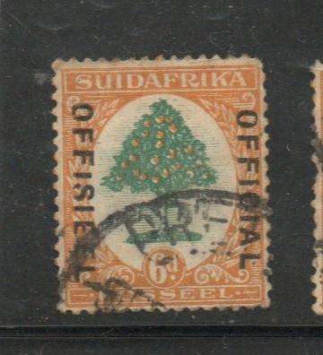 South Africa, 1929, 6d OFFICIAL OFFISEEL, single stamp used