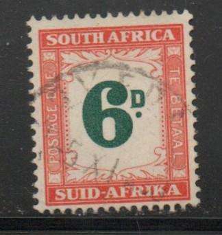 South Africa 1950,  6D postage due (SUID-AFRIKA),used