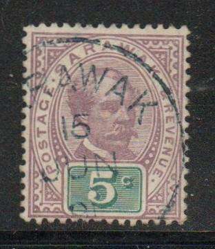 Sarawak, 1891, 5c, used,