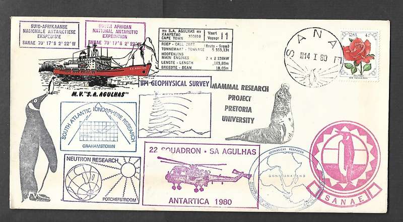 SS Agulhas 22 Squadron, research :mammal, neutron, geophysical, ionosphere, SANAE 41 I 80 cd s