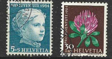Switzerland, 1964 Pro Juventute, 5c, 30c, used